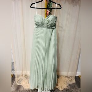 Elegant Strapless Mint Green Dress